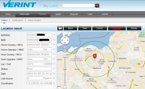 Местоположение абонентов на карте в сервисе SkyLock